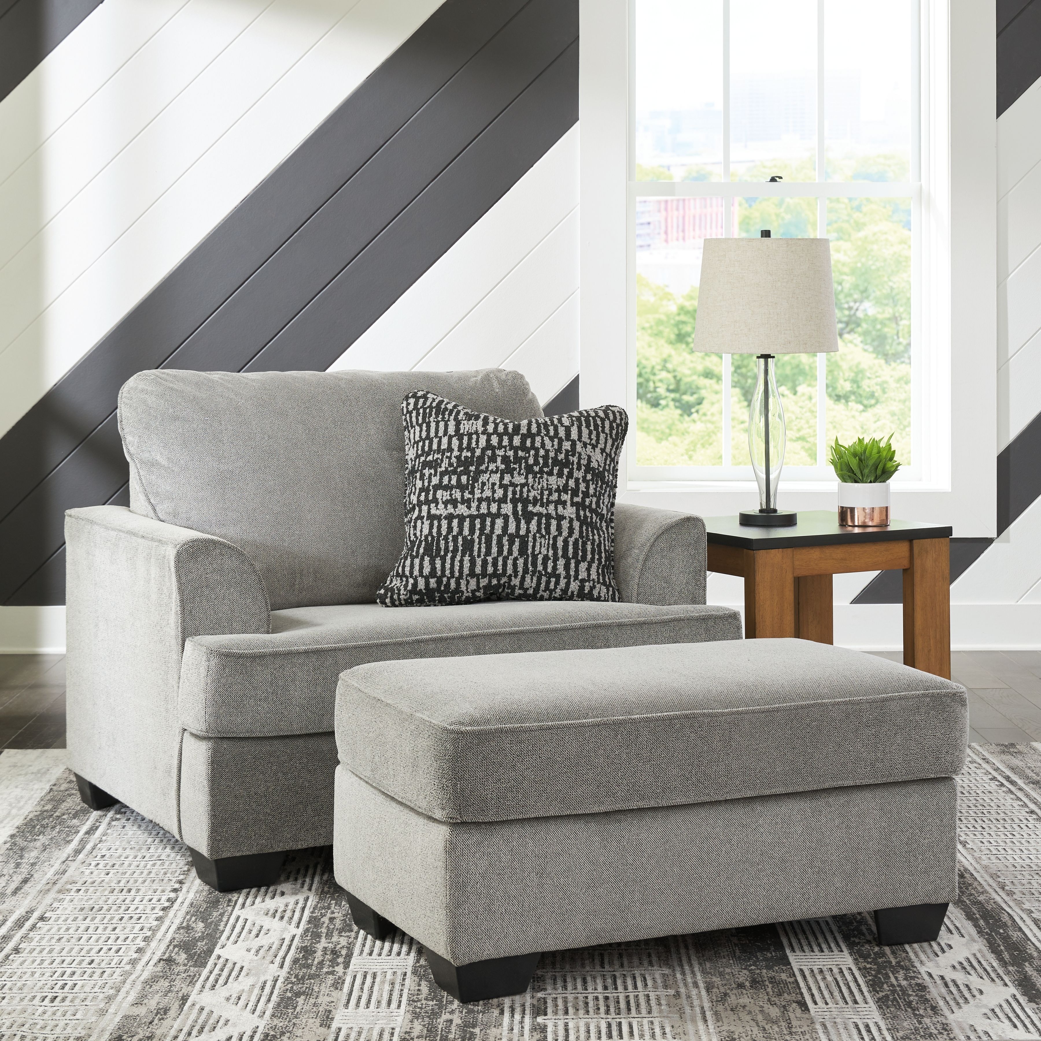 Gray 2025 ottoman chair